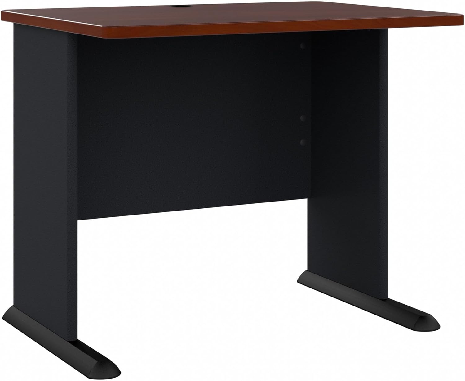 Bush Business Furniture Series A 36W Small Computer Desk and 3 Drawer Mobile File Cabinet in Hansen Cherry and Galaxy