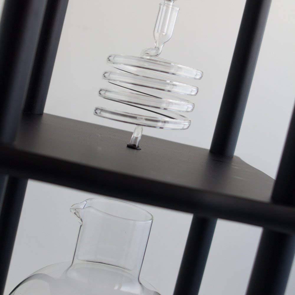 Yama Glass 25 Cup Cold Drip Maker Straight Black Wood Frame