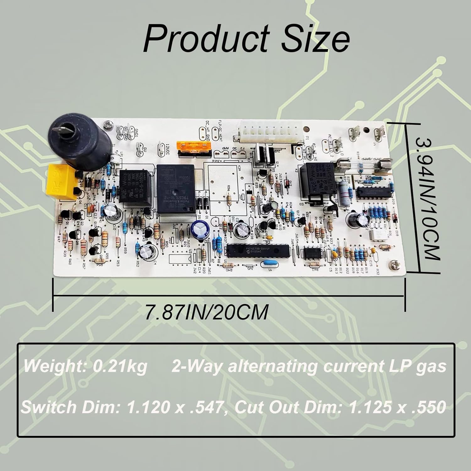 621269001 RV Refrigerator 2-Way Power Supply Circuit Board for Norcold N1095, N64X, N84X Series, S/N 9044283 & Below Refrigerators, Used to Trailers/Campers/Rvs Refrigerators Parts