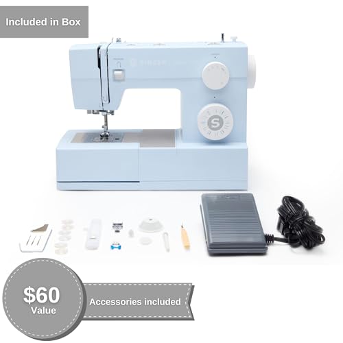 SINGER Heavy Duty 4423 High Speed Sewing Machine with Accessory Kit | Strong Motor With Enhanced Piercing Power, 97 Stitch Applications, Full Metal frame, 1-step Buttonhole & LED Light