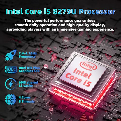 Newest 15.6 Inch Laptop Intel Core i5 8279U CPU(4C/8T, Up to 4.10 GHz),16GB DDR4 512GB NVMe SSD Gaming Business Laptop Computer Intel Iris Plus 655 Graphics Windows 11 PC/BT4.2/Backlit KB/Fingerprint