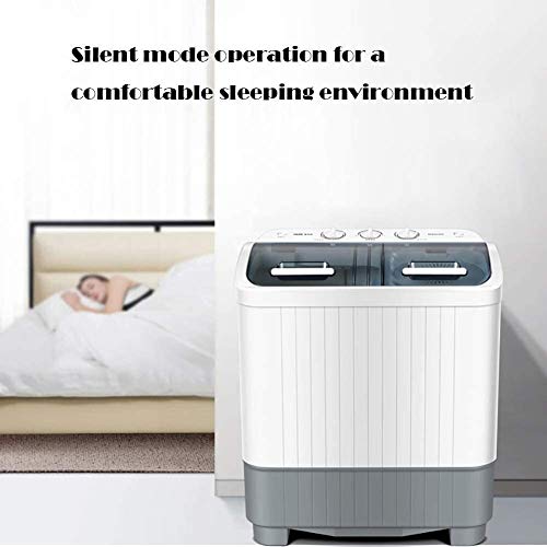 HIZLJJ Washing Machine,Twin Tub 18.7Lbs Capacity, Washer(11Lbs) and Spinner(7.7Lbs),Portable Compact Laundry Machines Durable Design Energy Saving,Rotary Controller and Washer Spin Dryer
