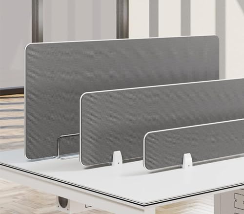 Desk Dividers for Office, Single Panel Privacy Shields Tabletop Separators Tall 12" Acoustic Partition System with Clips, Home Learning Testing Guard, 5PCS Office Furniture Partitions (Color : C, Si