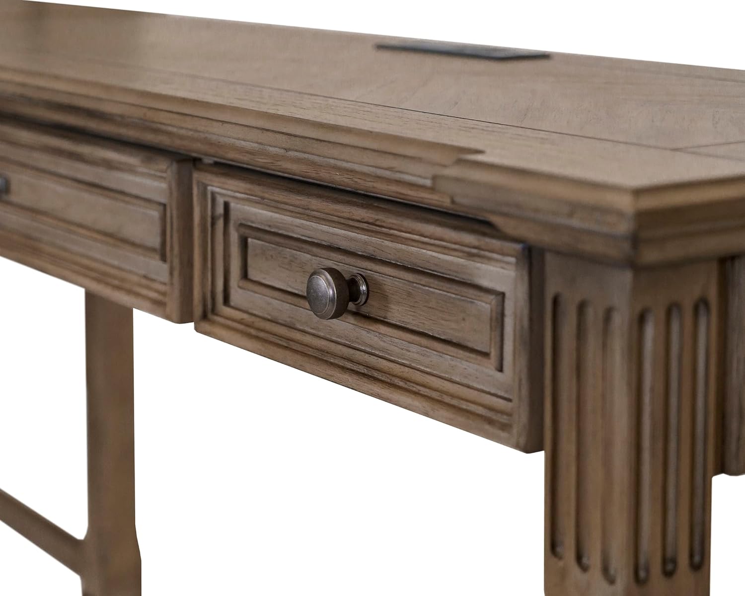 Martin Furniture Traditional Wood Open L Return, Writing Table, Office, Light Brown Desk
