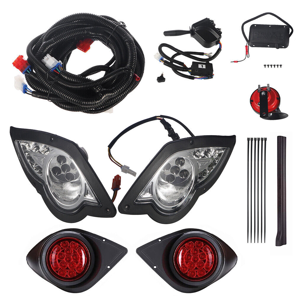 KingFurt Enhance Visibility with Adjustable LED Headlights/Tail Lights for Yamaha G29 Golf Cart - Easy Installation