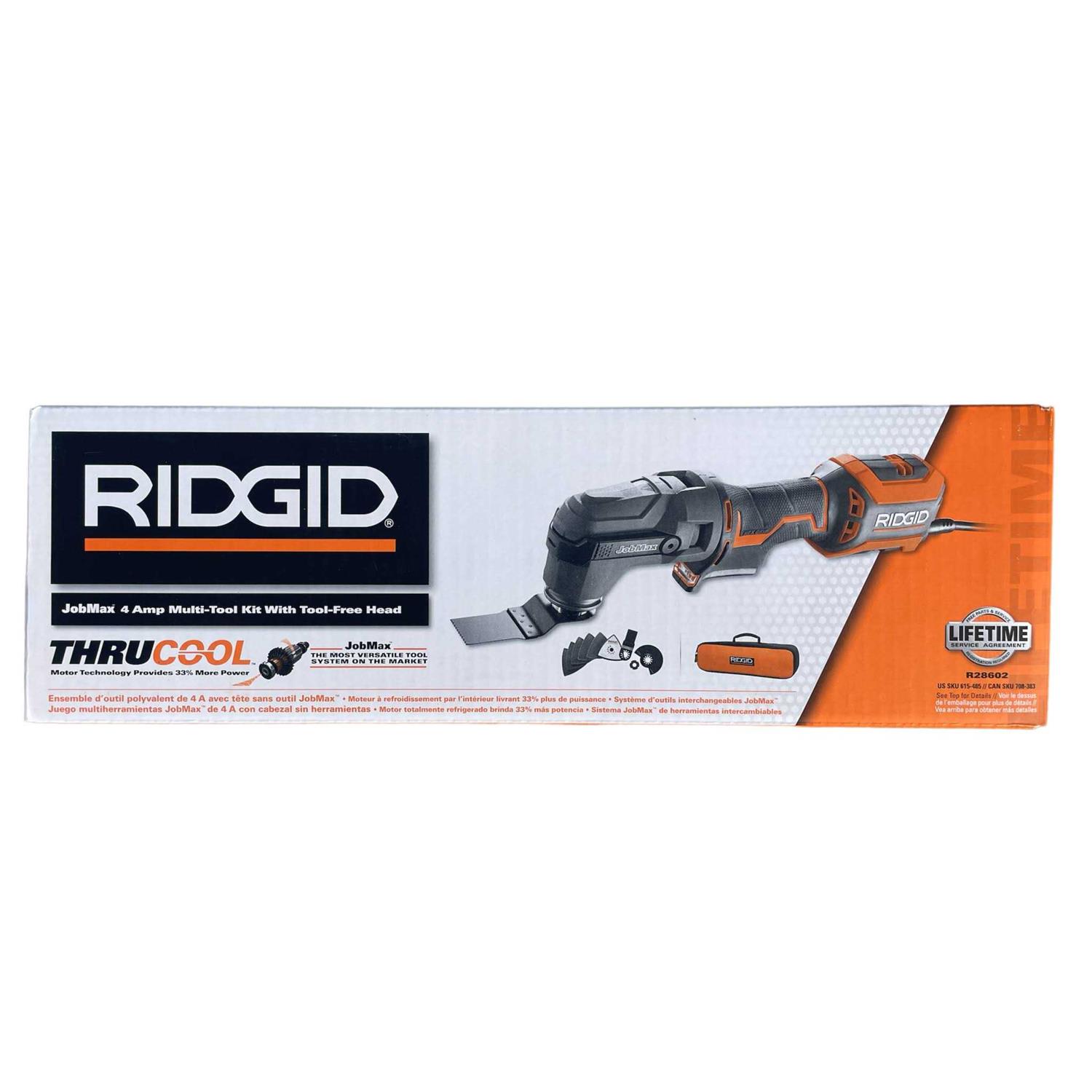 Ridgid 4 Amp Corded JobMax Multi-Tool with Tool-Free Head R8223404 - Shop Hardware Tools Online Store