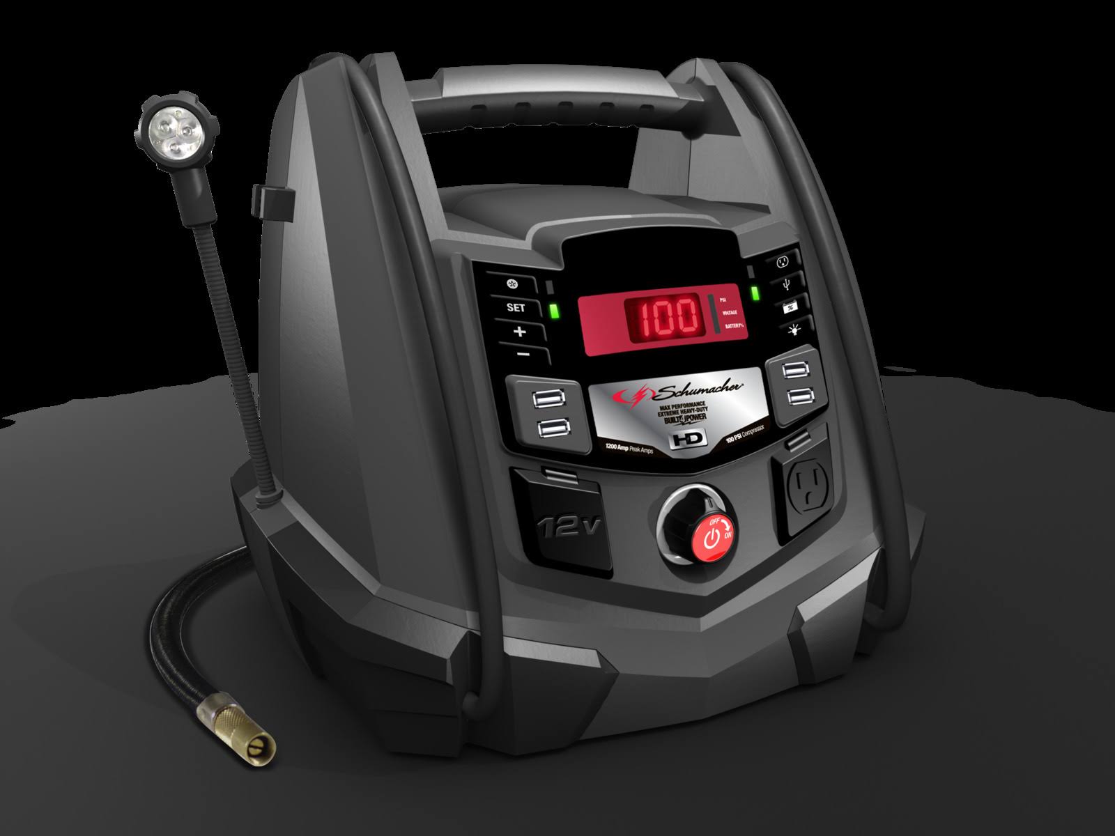 Schumacher 1200 Peak Amp Multifunctional Portable Digital Power Station