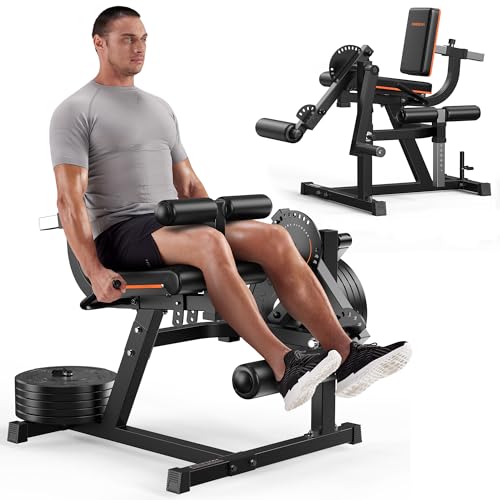 FEIERDUN 3-in-1 Adjustable Leg Extension and Curl Machine - 600lbs Capacity Leg Extension Machine for Lower Body Workouts - Adjustable Leg Curl Machine, Home Gym Weight Machine