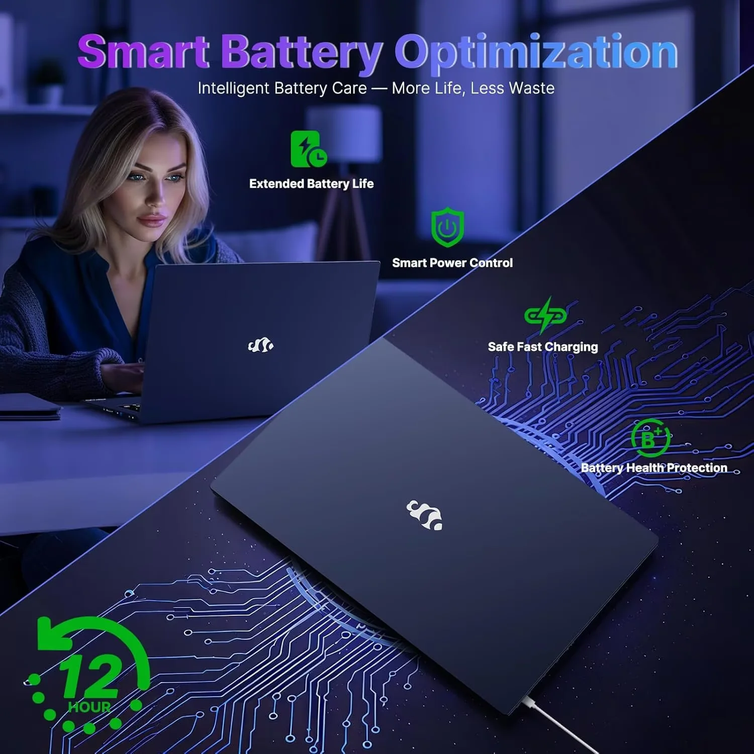 17.3 Gaming Laptop Ryzen 9 8945HS (Beat i9-13900H, Up to 5.2GHz) 32GB RAM, 1TB SSD, Radeon 780M, PD 100W Type-C AI-Enhanced for Copilot VR Ready, Backlit Keyboard, Fingerprint, 75W Battery, Blue