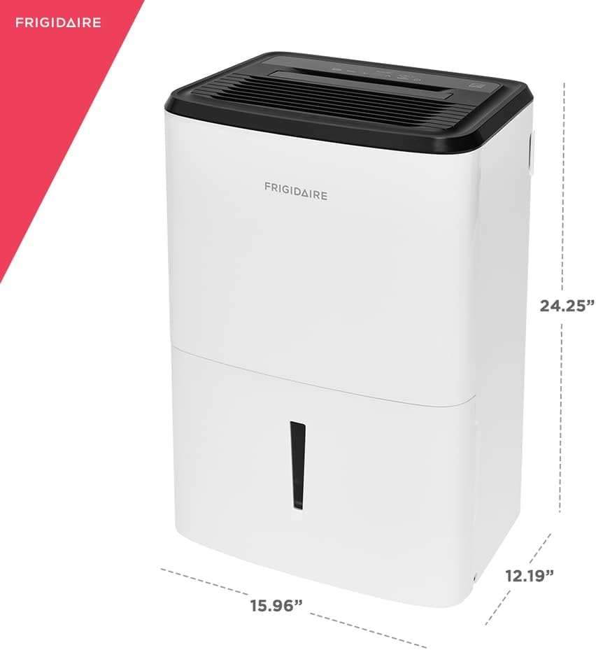 Frigidaire Dehumidifier, High Humidity 50 Pint Capacity, in White
