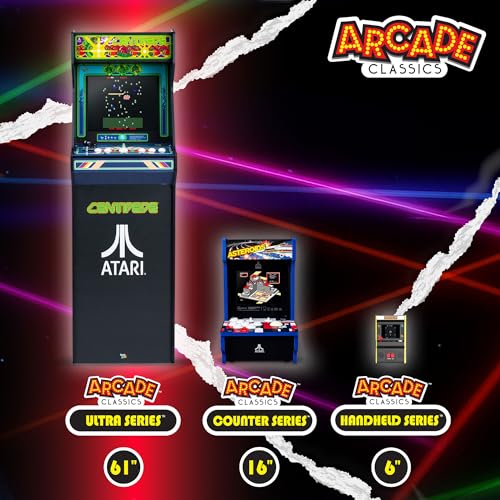 Arcade Classics - WWE Counter Series Game Machine, 4 Games, 8" Liquid Crystal Screen - Mini Cabinet, Portable Gaming, Retro, Countertop Console, Basement Decoration, Man Cave