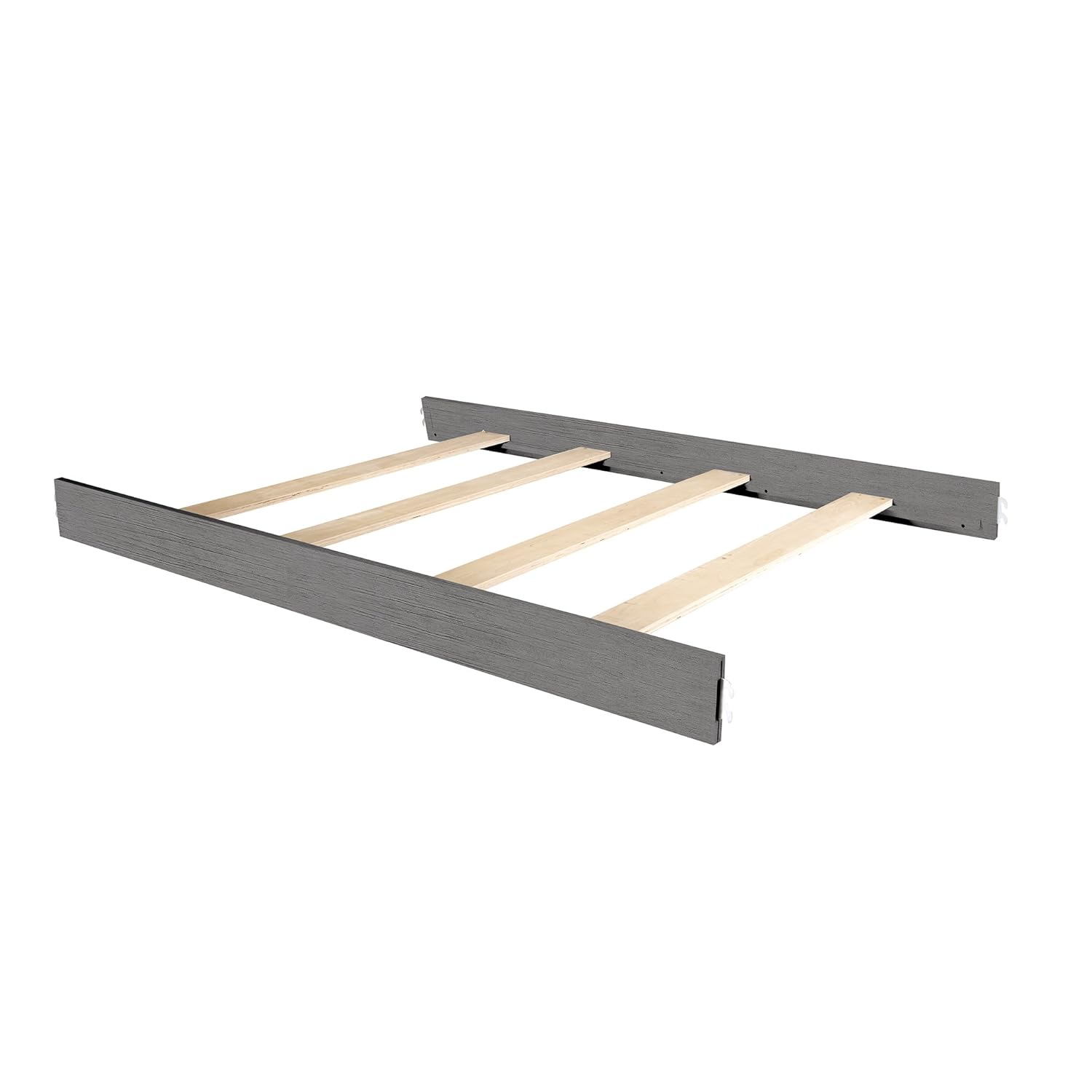 Evolur Belmar 7-Drawer Double Dresser in Rustic Grey with Convertible Crib to Full Size Bed Rail, Nursery & Bedroom Furniture