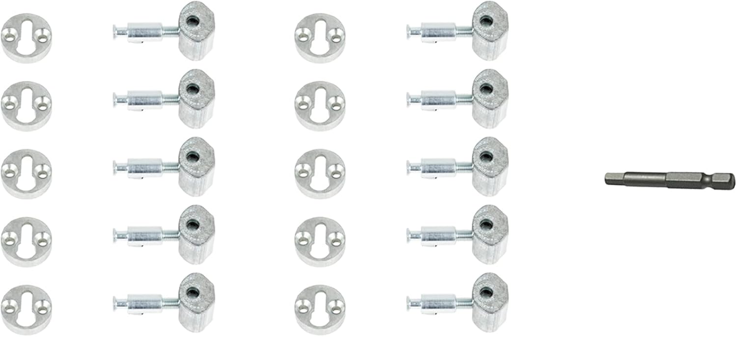 Zipbolt 13.810 Slipfix Railbolt - Staircase Handrail or Banister to Newel Post Connector - 5 Pack Pack of 2