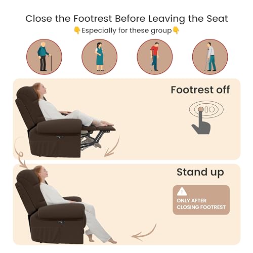 2024 New Power Recliner Chair for Adults, Adjustable Electric Power Chair Lift Recliner, USB Port, Ultra-Comfy Teddy Fleece Recliner for Living Room, Tool-Less Setup Single Sofa, Beige white