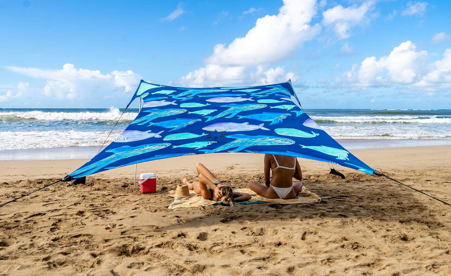Neso Tents Beach Tent with Sand Anchor, Portable Canopy Sunshade - 7' x 7' - Patented Reinforced Corners