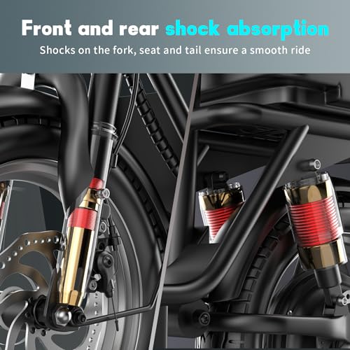 Electric Scooter for Adults, 500W Motor, 20-25 MPH and 20-30 Miles Long Range, 14" Foldable Commuting Electric Scooter with Seat and Basket/Box, Ample Storage for Pet & Cargo