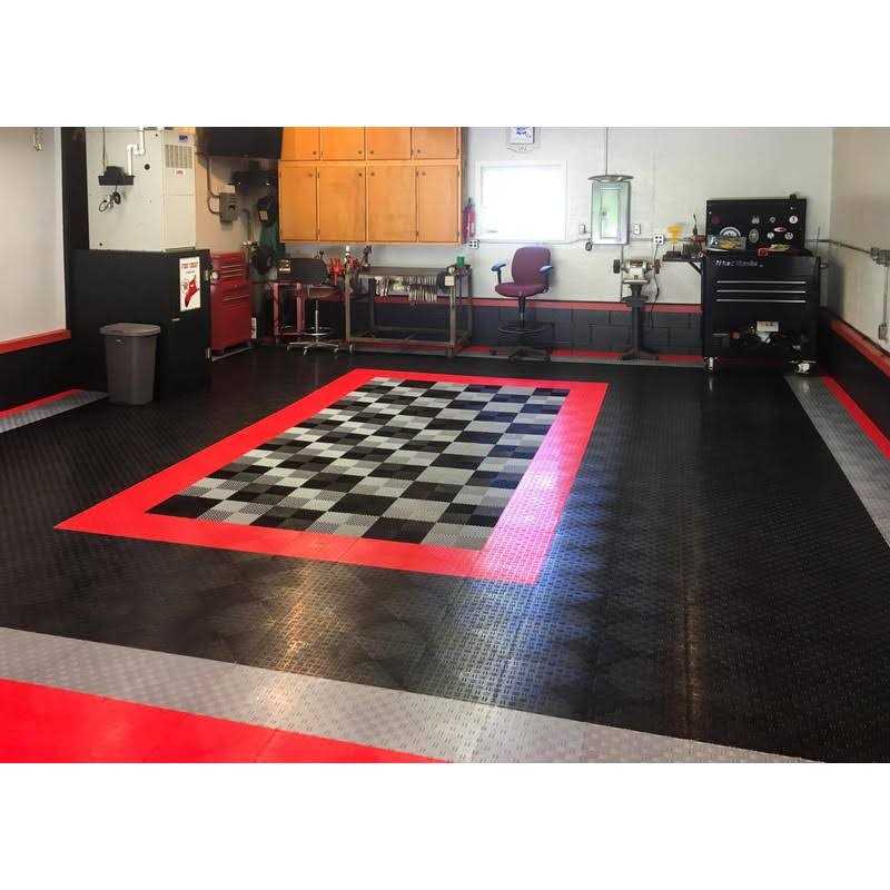 Big Floors GarageTrac Diamond Durable Interlocking Modular Garage Flooring Tile - Shop Hardware Tools Online Store
