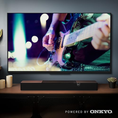 Klipsch Flexus CORE 100 2.1 Channel Powered by Onkyo Bluetooth Sound Bar with Dolby Atmos and Custom Tuned Bass - Black