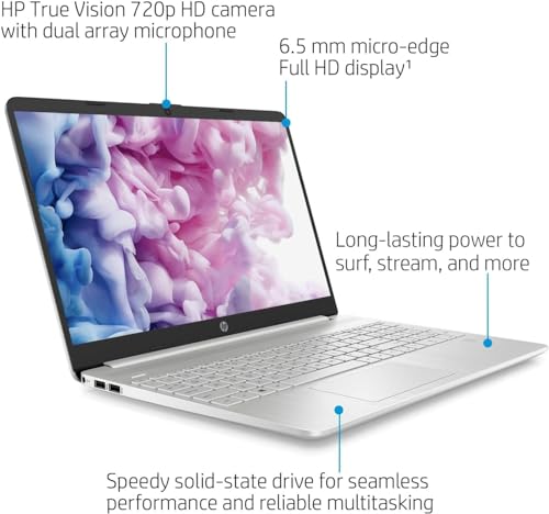 HP Laptop, 15.6 inch Business & Student Laptop Computer, Windows 11 Home Laptop, Silver