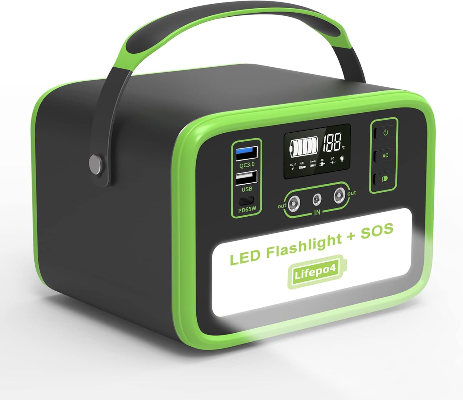 NECESPOW Portable Power Station,161Wh/50400mAh Solar Generator,Lifepo4 Battery Power Supply 150W(Peak 300W) with USB-C (PD 65W Input/Output) Quick Charge for CPAP Camping Outdoor Home RV Emergency