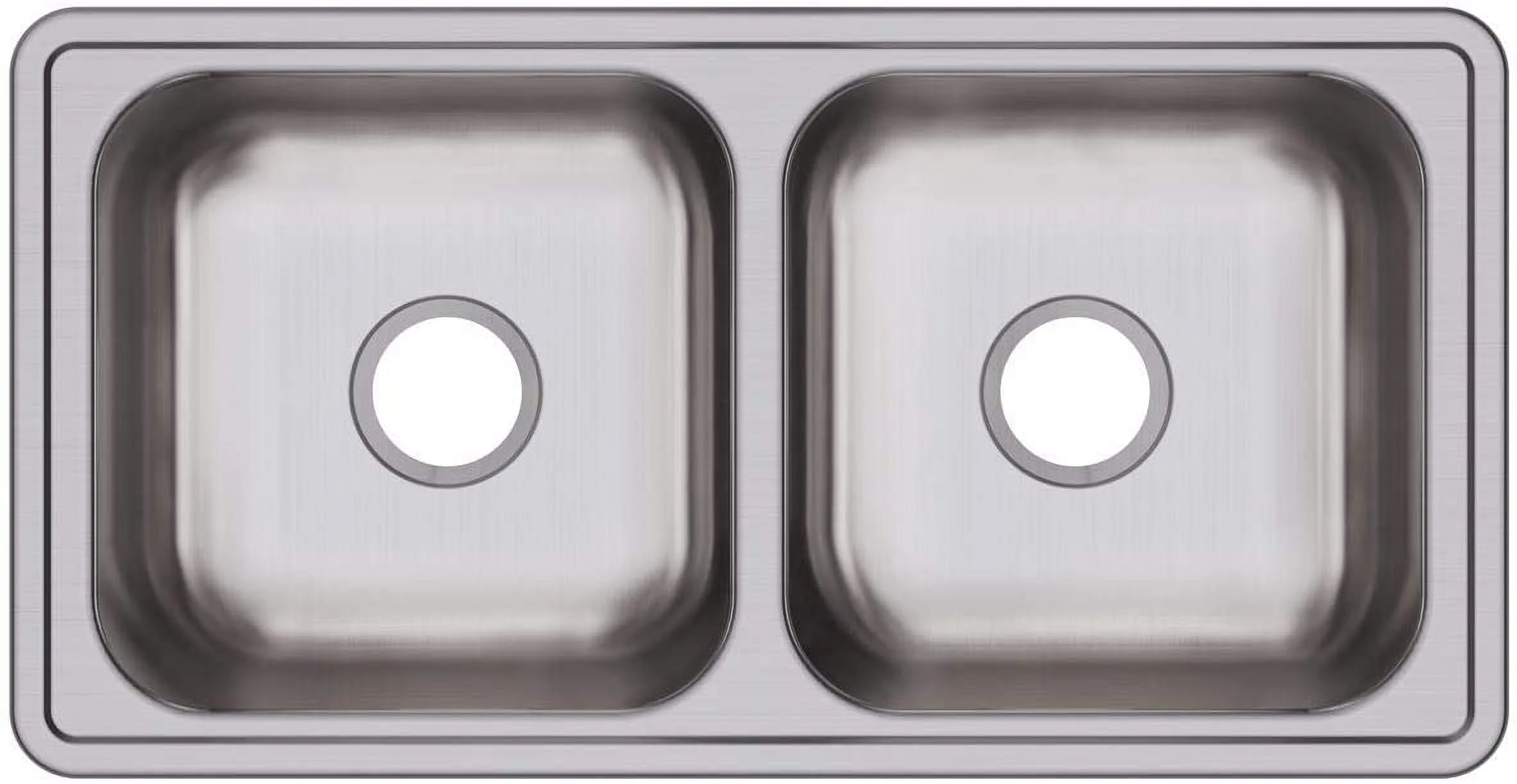 OUWI D23317 Dayton Equal Double Bowl Drop-in Stainless Steel Sink - Curated Treasures Market