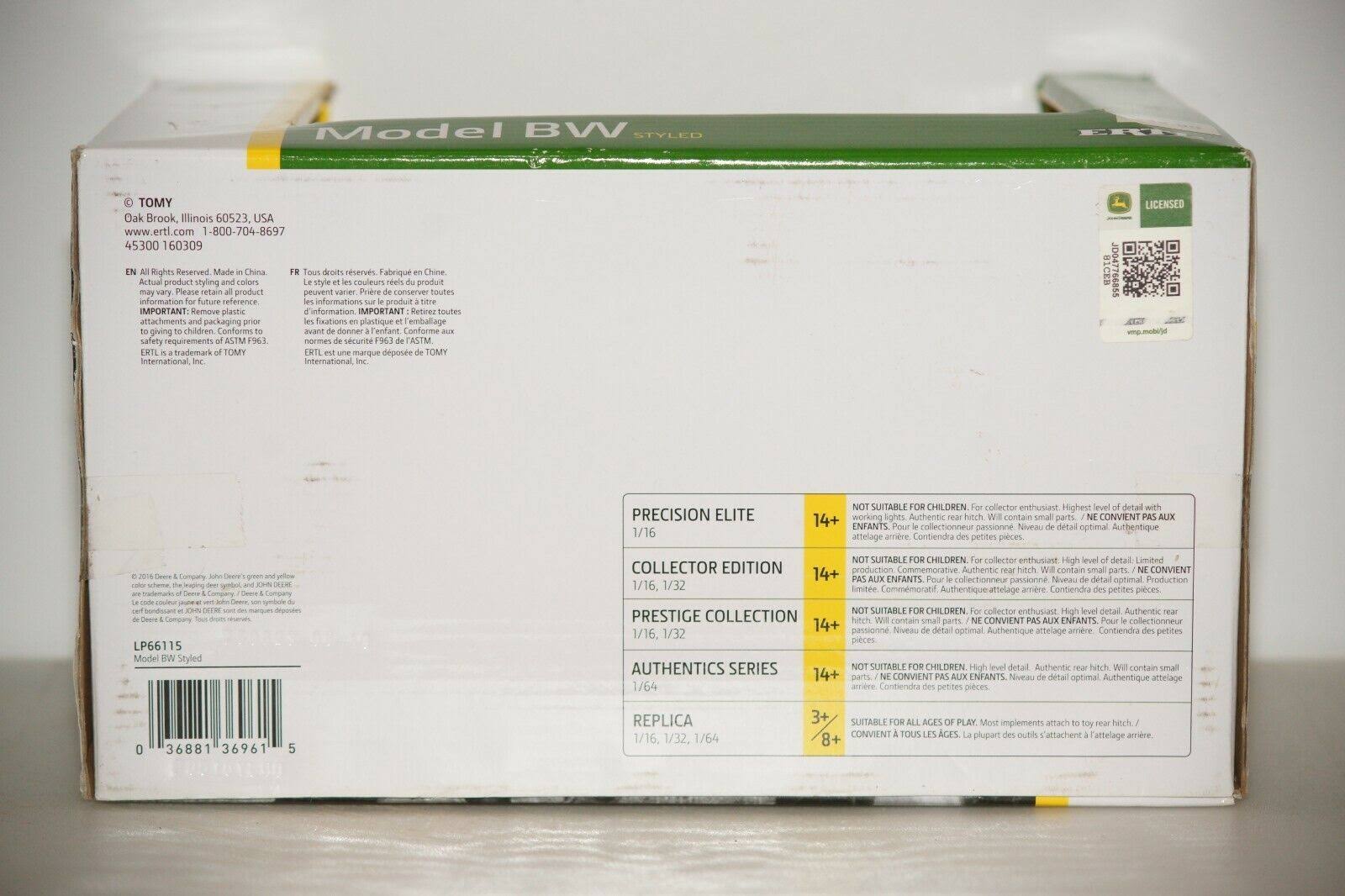 John Deere 1:16 Unstyled Model Tractor