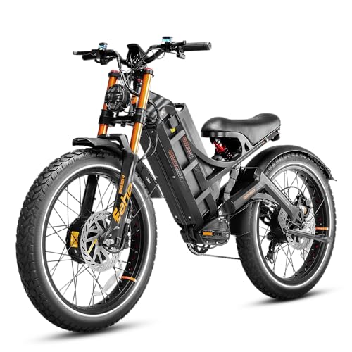 2025 Romeo Pro 3/Pro 2 Electric Bike for Adults 5000W/4000W Dual Motor E Bike 50/46MPH 60V/80Ah 52V/70AH Long Range Electric Bicycle,26 * 4.0 Fat Tire Full Suspension Electric Mountain Bike