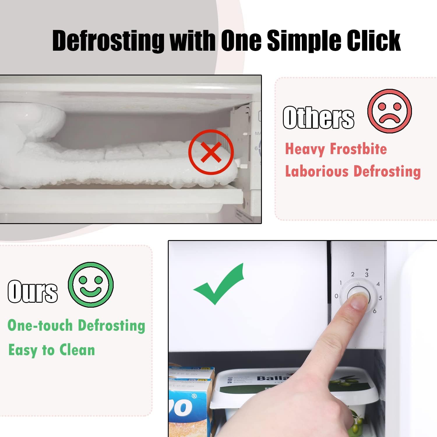 Frestec Mini Fridge with Freezer,Mini Fridge for Bedroom,Small Refrigerator,Dorm Refrigerator,3.1 Cu Ft Single Door Compact,Energy Saving,Low Noise,Mini Fridge for Office (Black New Logo)