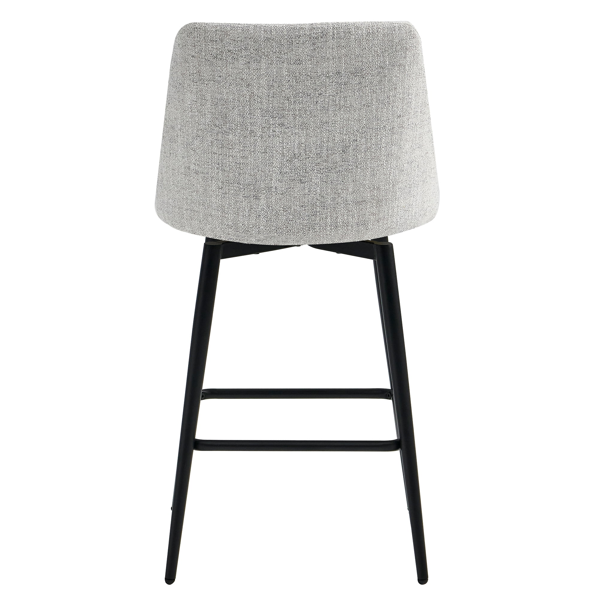 CHITA 27 inch Counter Height Swivel Bar Stools Low Back Set of 2, Metal Base, Faux Leather in Cloud