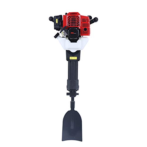 Gas T Post Driver 2 Stroke 32.7CC Pile Driver Hammer Gas Powered Fence T-Post Driver Hammer Drills Portable Air Cooling Single Cylinder Gasoline Petrol Garden Fencing Tool 900W (32.7cc)