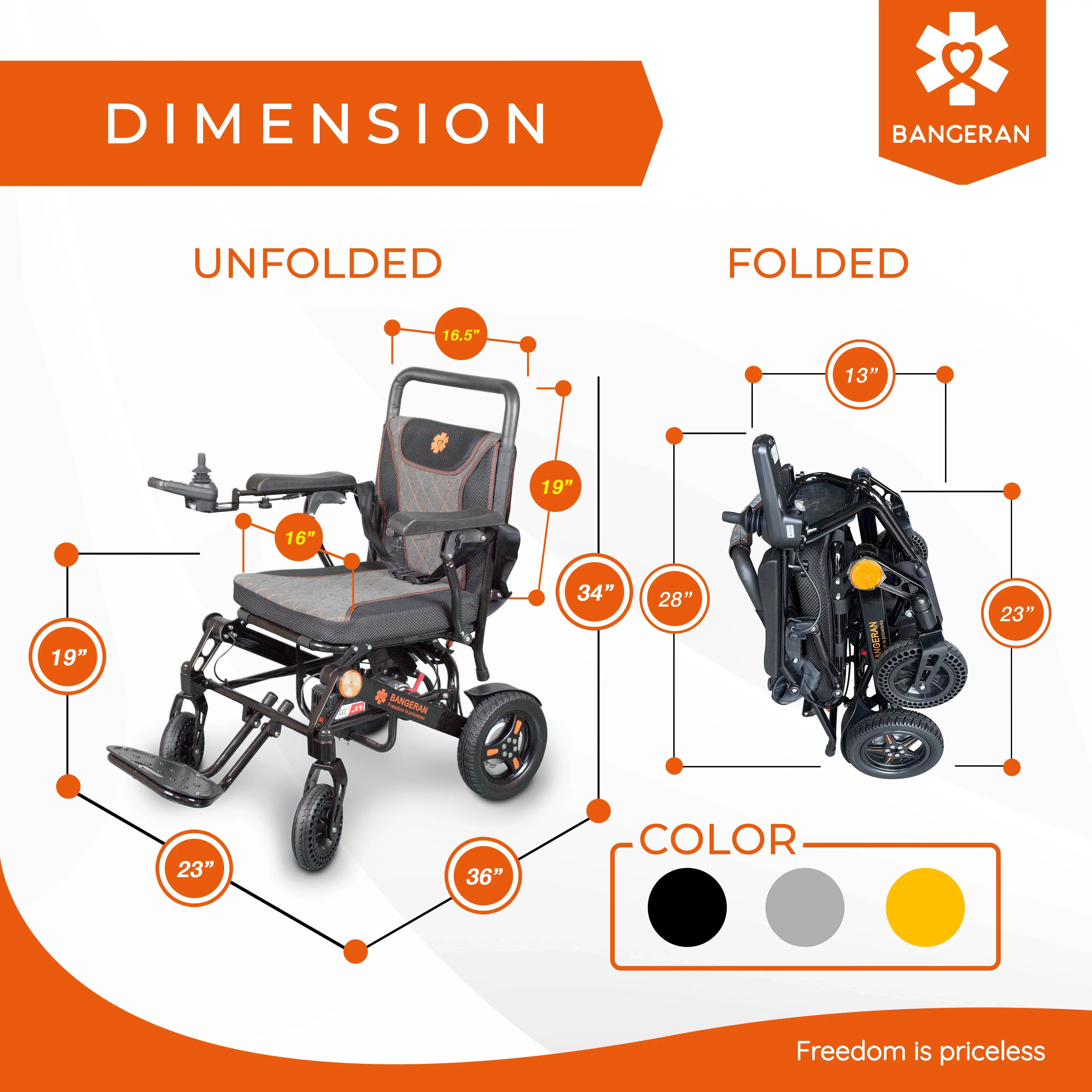 Pegasus Ultra Lightweight Foldable Pediatric Electric Wheelchair | Wheelchairs for Children & Small-Statured People | Wheelchair Accessories - Digital Joystick with USB Port & Headlight | Black - Curated Treasures Market