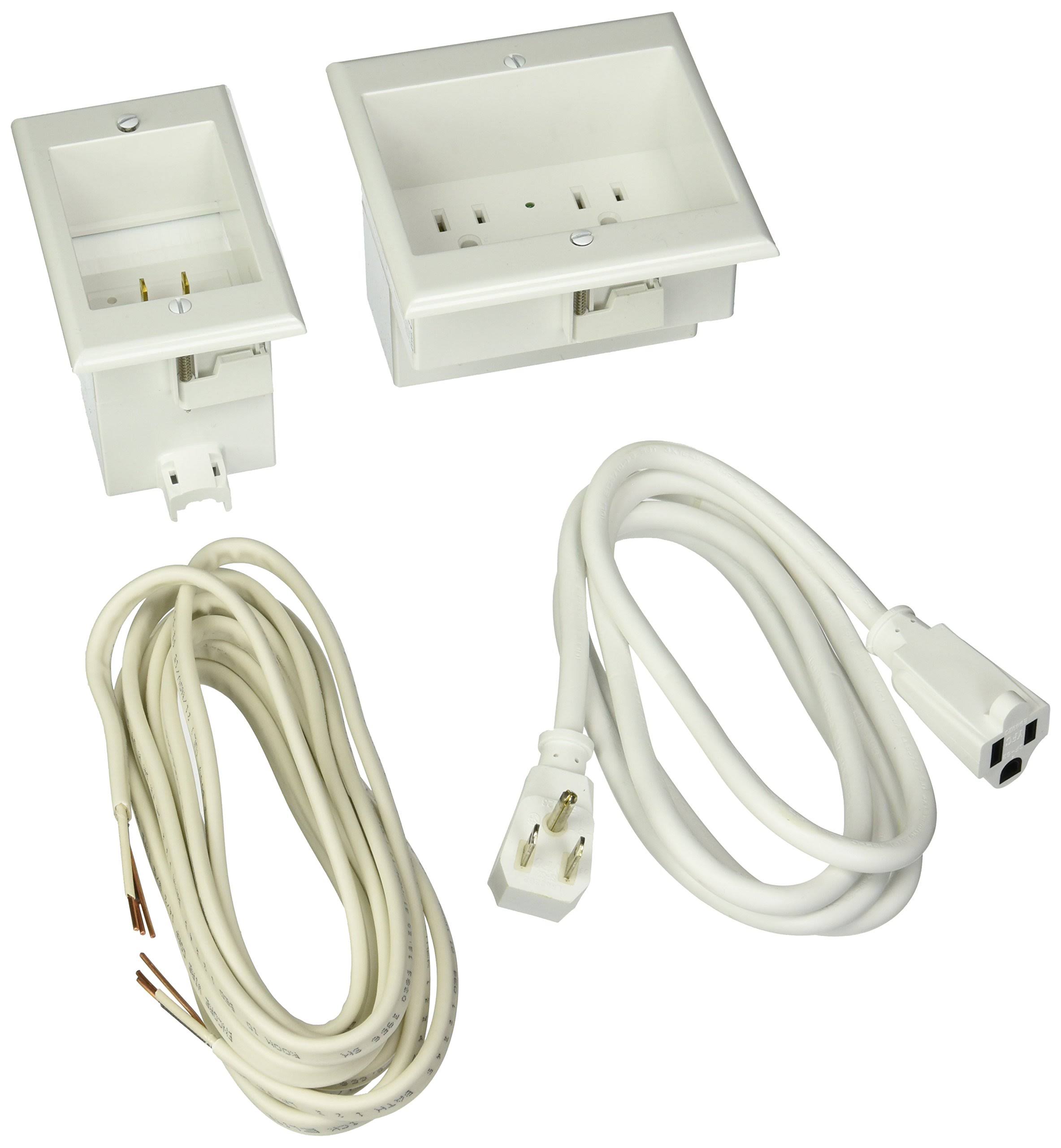 Powerbridge Solutions TWO-PRO-12 Dual In-Wall Cable Management for Wall-Mounted TVs, 12& Romex Cable