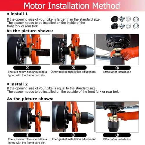 Electric Bikes Conversion Kit, 48V 20"/24" /26"/27.5" /28"/29" /700c Rear Wheel E-Bike Conversion Kit Hub Motor Electric Bike Wheel Conversion Kit