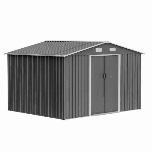 6x4 Ft Outdoor Storage Shed, Heavy-Duty All-Weather Tool Shed with Lockable Doors, Durable Resin Construction for, Patio & Backyard Organization Black
