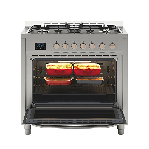 KoolMore Professional Range Stove, Rapid Convection Oven, and Digital Timer, Stainless-Steel Appliance