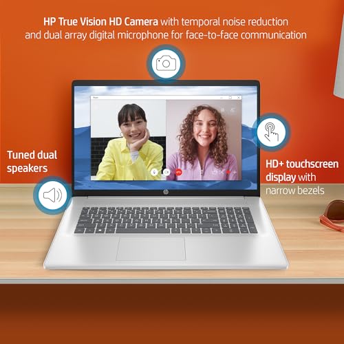 HP 17 Touchscreen Laptop 2024 Newest, 17.3" HD+ Business Laptop PC, Intel Pentium Silver N5030 Processor, Intel UHD Graphics, Numeric Keypad, Long Battery Life, Windows 11 Pro