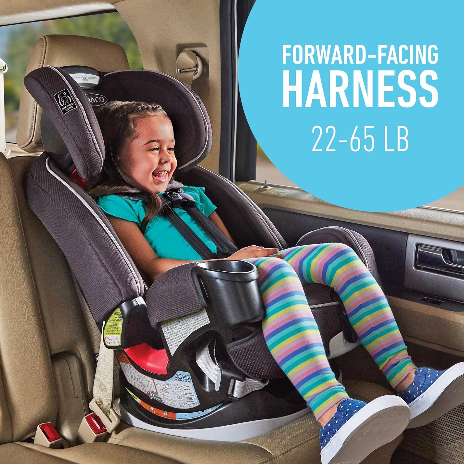 Graco Grows4Me 4-in-1 10-Year Car Seat and SnugRide 35 Lite LX Infant Car Seat Bundle