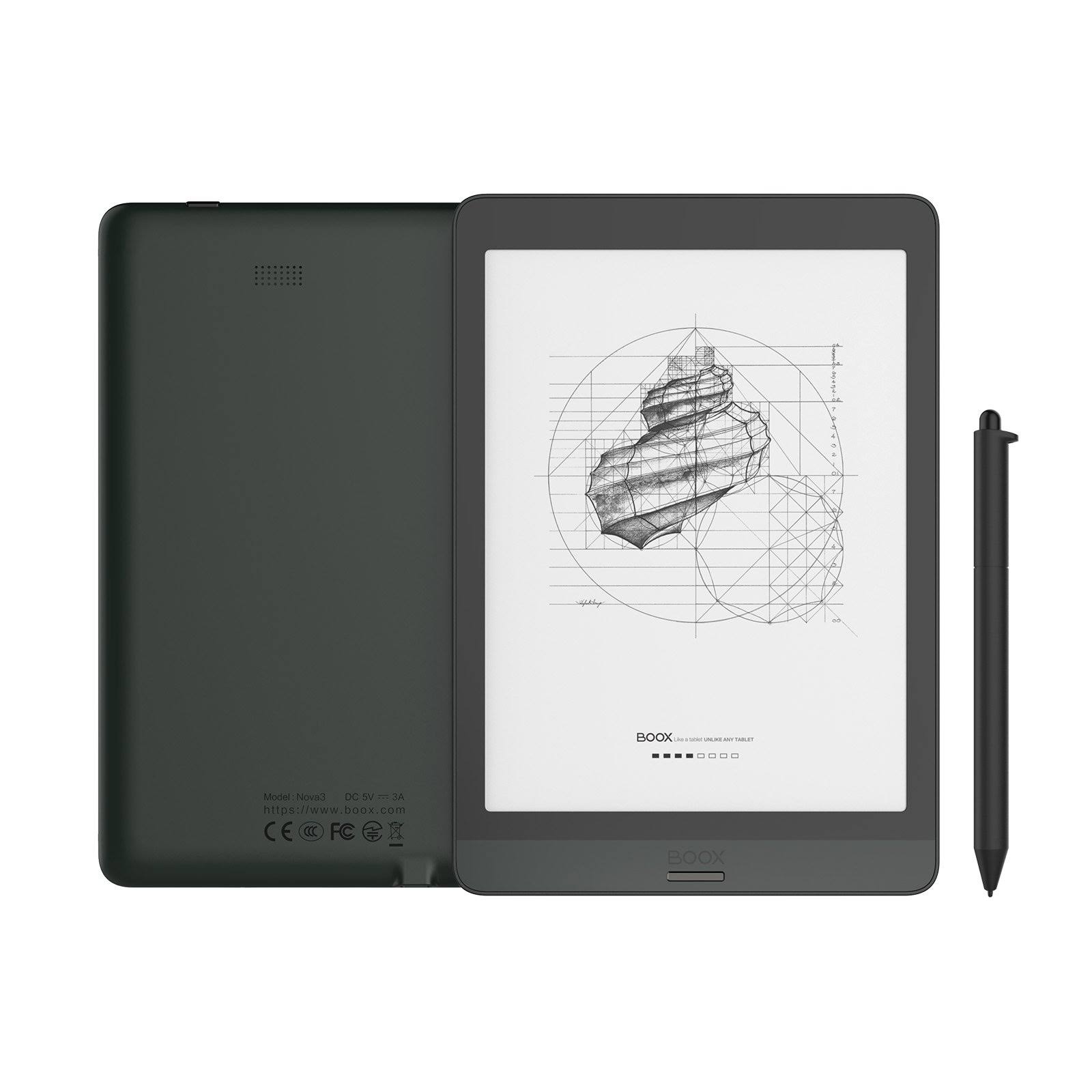 Boox Nova3 E-Reader Tablet with Case