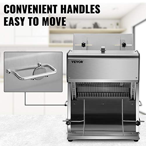 VEVOR 300 Slices/Hour Commercial Conveyor Toaster,2200W Stainless Steel Heavy Duty Industrial Toasters w/ Double Heating Tubes,Countertop Electric Restaurant Equipment for Bun Bagel Bread Baked Food