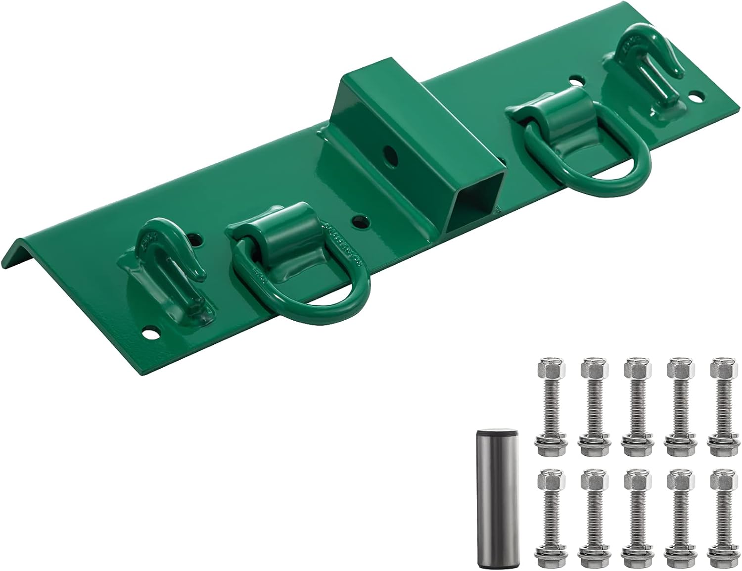 VEVOR Tractor Bolt on Hooks, 1/4" Compact Bolt on Grab Hooks, Max 4700LBS G70 Forged Bolt on Hooks for Tractor Bucket with 1/2" Shackles, Work Well for Tractor Bucket, RV, UTV, Truck Hardware Includ