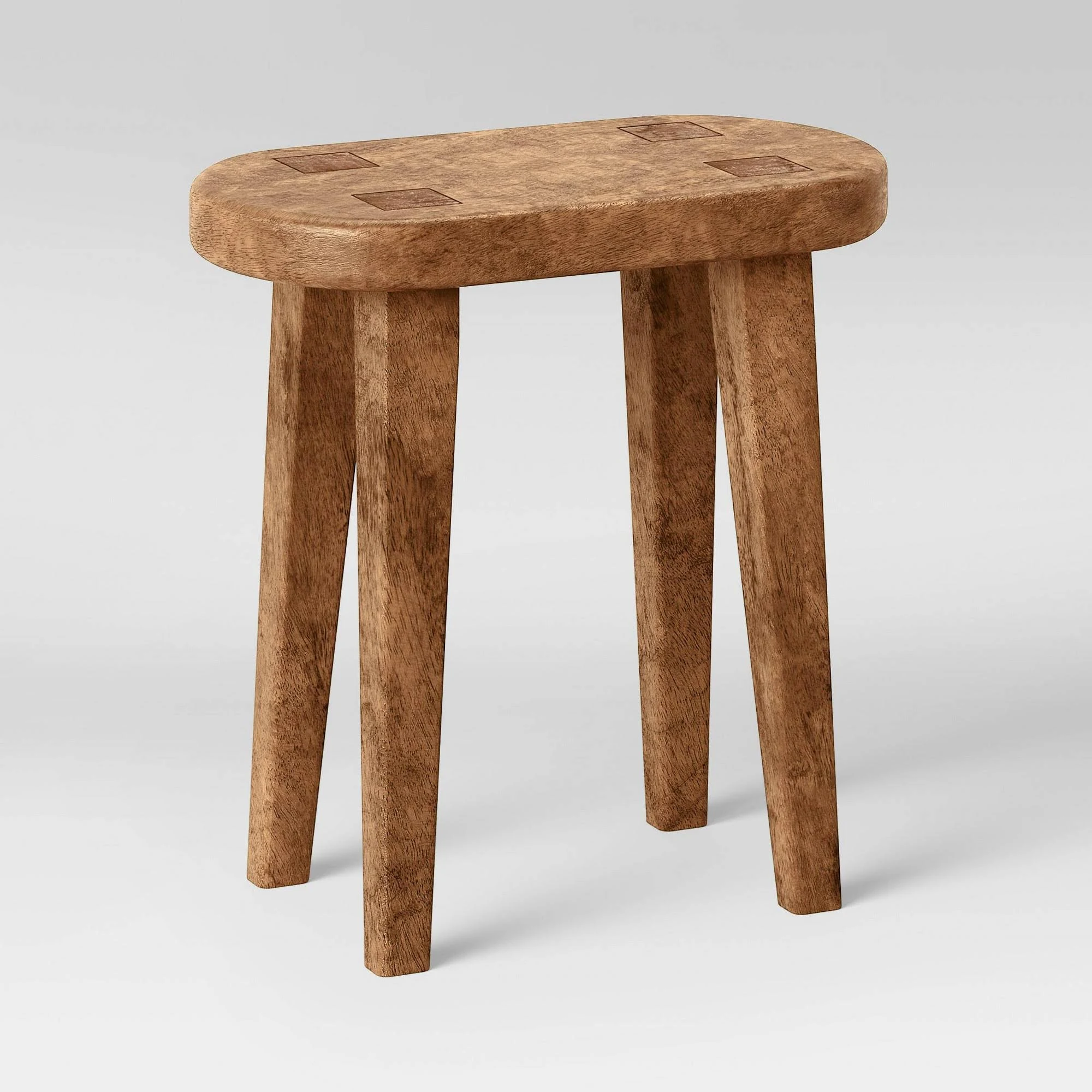Woodland Tall Carved Wood Table Brown - Threshold