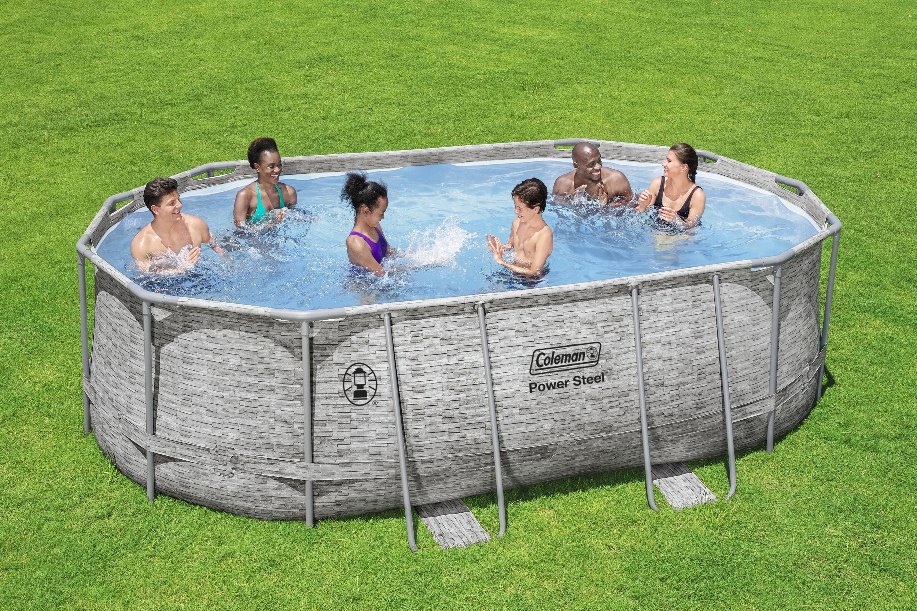 Coleman Power Steel Frame 16' x 10' x 48 Oval Pool Set