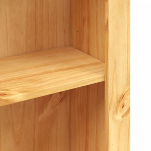 Narrow Bookshelf Book Shelf Dresser Shelves for Bedroom - 5-Tier Bookcase Mexican Pine Corona Range 31.9"x15.7"x66.9" for Study Living Room Bathroom Office