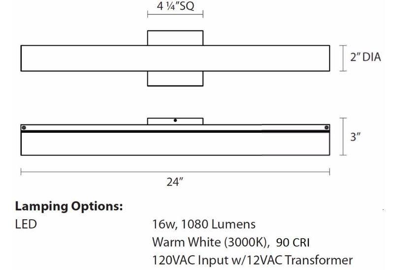 Sonneman 2433.13-ST - Tubo Slim LED 40x22 LED Bath Bar, Satin Nickel