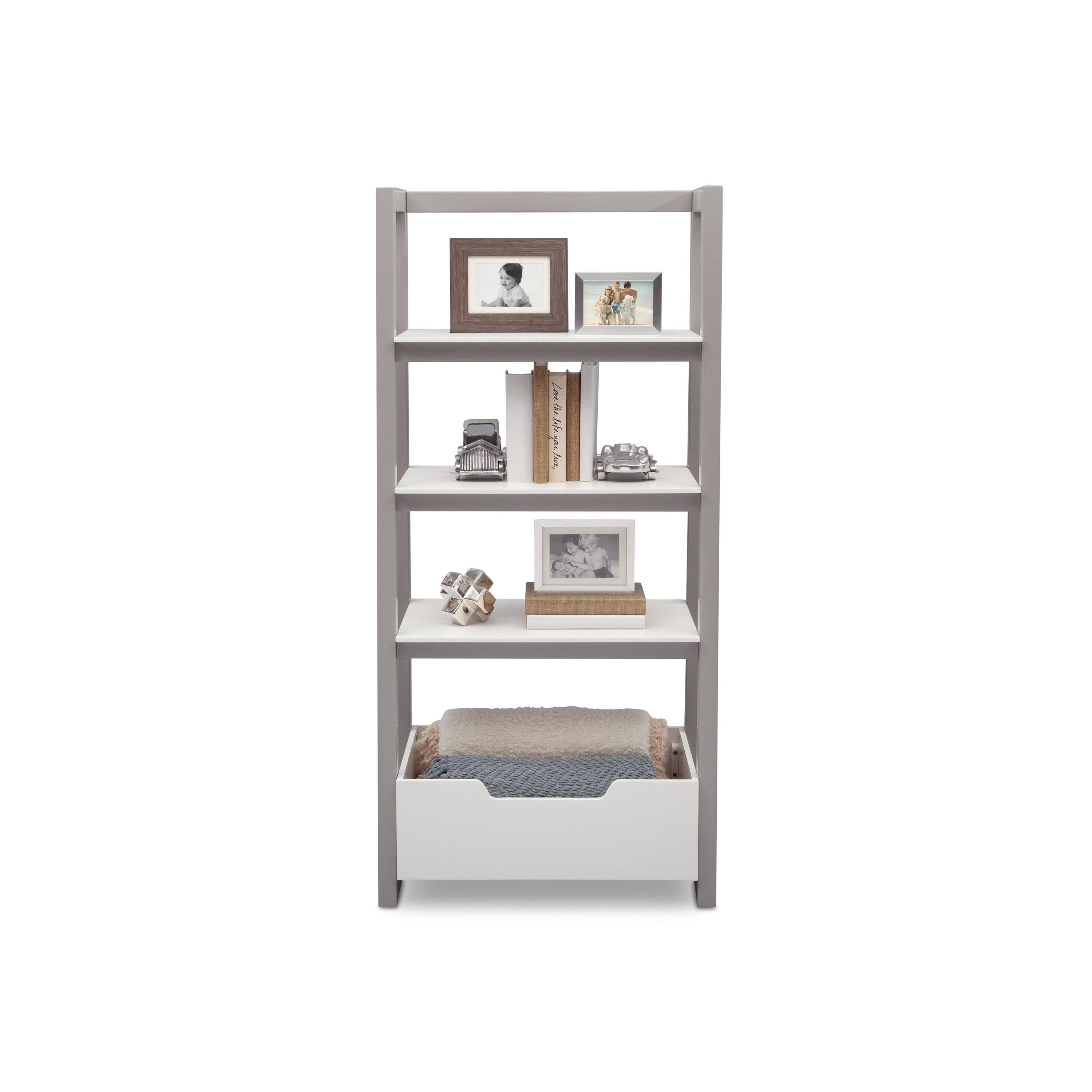 Delta Children Ladder Shelf White Grey