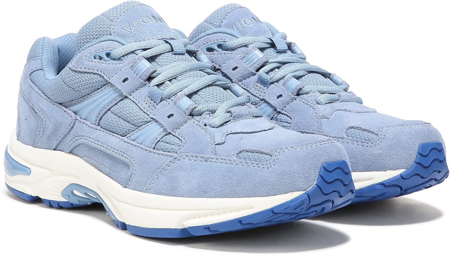 Vionic Women?s Classic Walker Comfort Sneaker- Walking Shoes That Include an Orthotic Insole Providing Cushioning and Arch Support Blue Shadow Suede 6 Medium