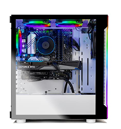 Skytech Eclipse Lite Gaming PC, Ryzen 7 7800X3D 4.2 GHz (5GHz Turbo Boost), AMD RX 7600XT 16GB GDDR6, 1TB SSD, 32GB DDR5 RAM 5600 RGB, 750W GOLD PSU, 360mm AIO, Wi-Fi, Win 11 Home