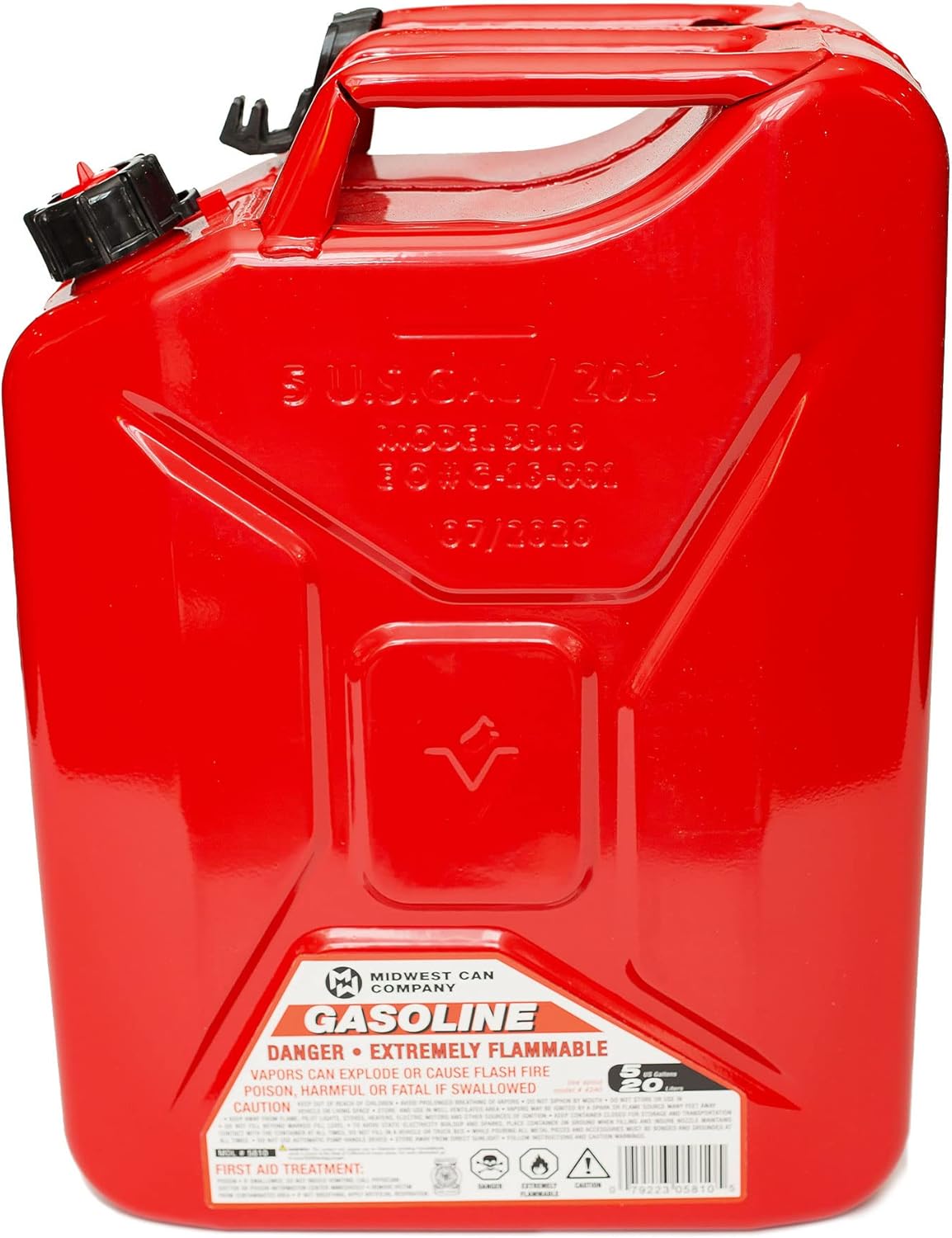 Midwest Can 5-Gal Metal Gas Can w/Spout (4 Pack)
