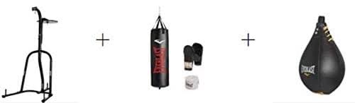 Everlast Dual Station Heavy Bag Stand, 100-Lb, Speedbag, Value Bundle