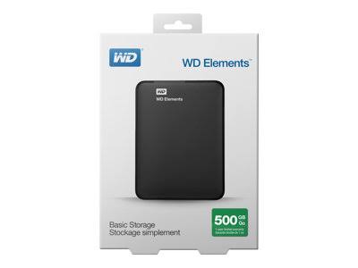 WD 500GB Elements Portable USB 3.0 Hard Drive